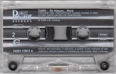Album De velours rock: cassette