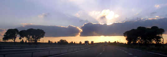 autoroute  nuages