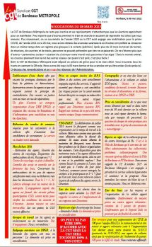 négociations du 08 mars 2022